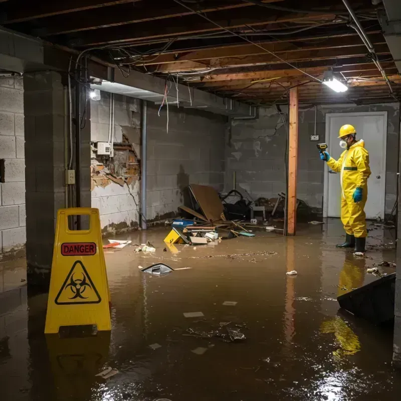 Flooded Basement Electrical Hazard in Mississippi County, MO Property