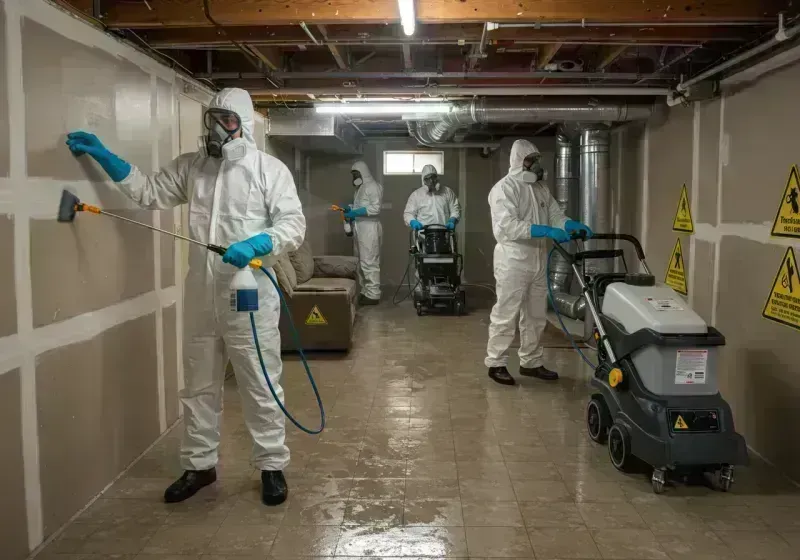 Basement Moisture Removal and Structural Drying process in Mississippi County, MO